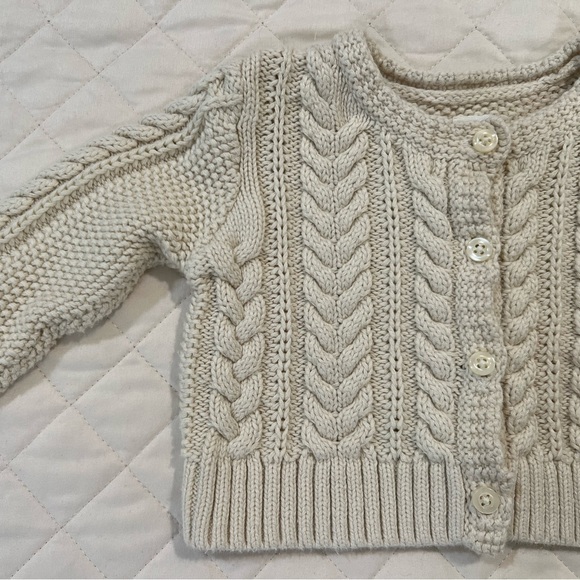 Baby Gap | Cream Button Up Cardigan Sweater | Gender Neutral | 3-6M - Picture 2 of 4